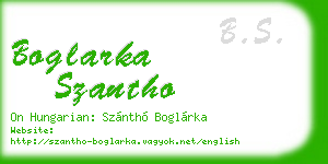 boglarka szantho business card